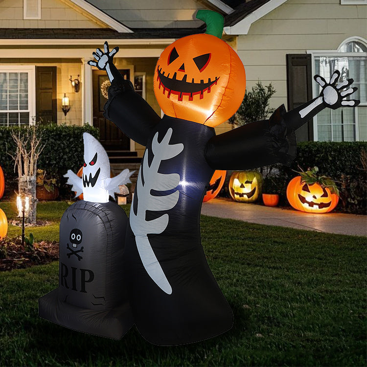 7.9 ft Pumpkin Ghost Inflatable