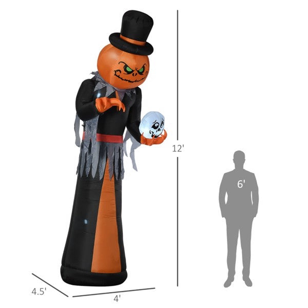 12 ft Halloween Pumpkin Man Inflatable