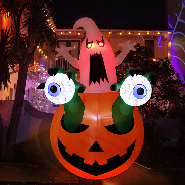6.2 ft Ghost Pumpkin Monster Inflatable