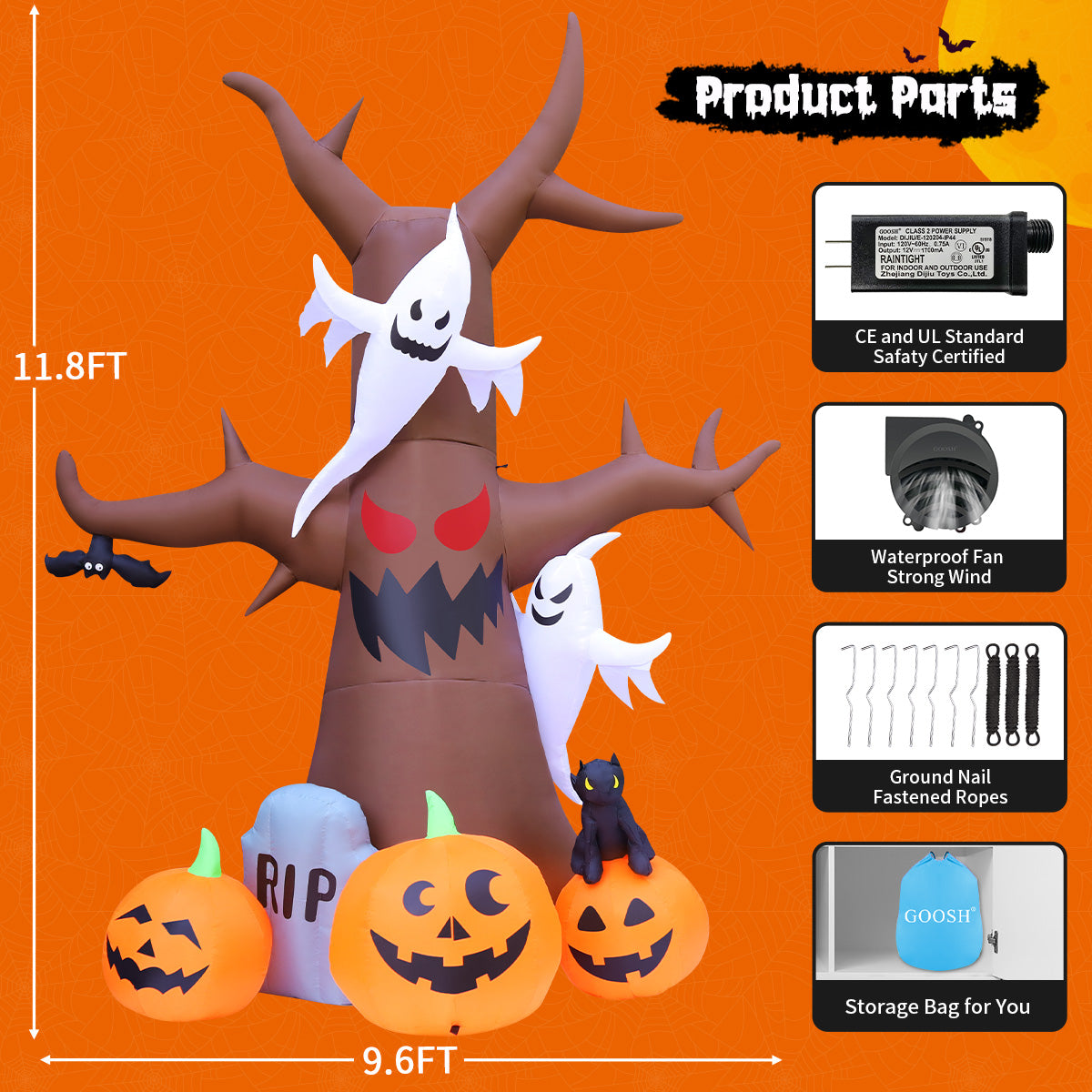 12 ft Halloween Scary Tree Inflatable
